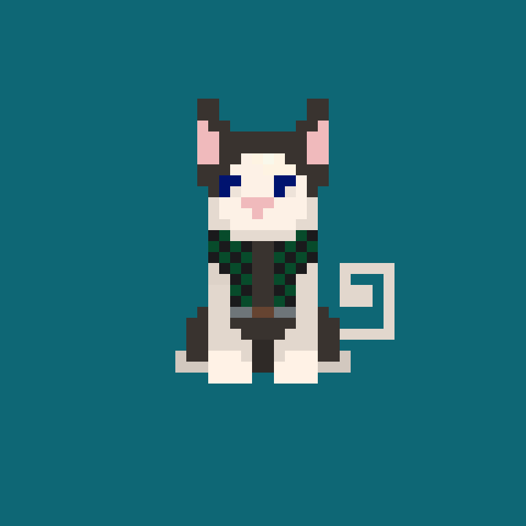 catwheezie على X: I'm definitely a noob at pixel art, but what do we think  of this? She's 32x32.  / X