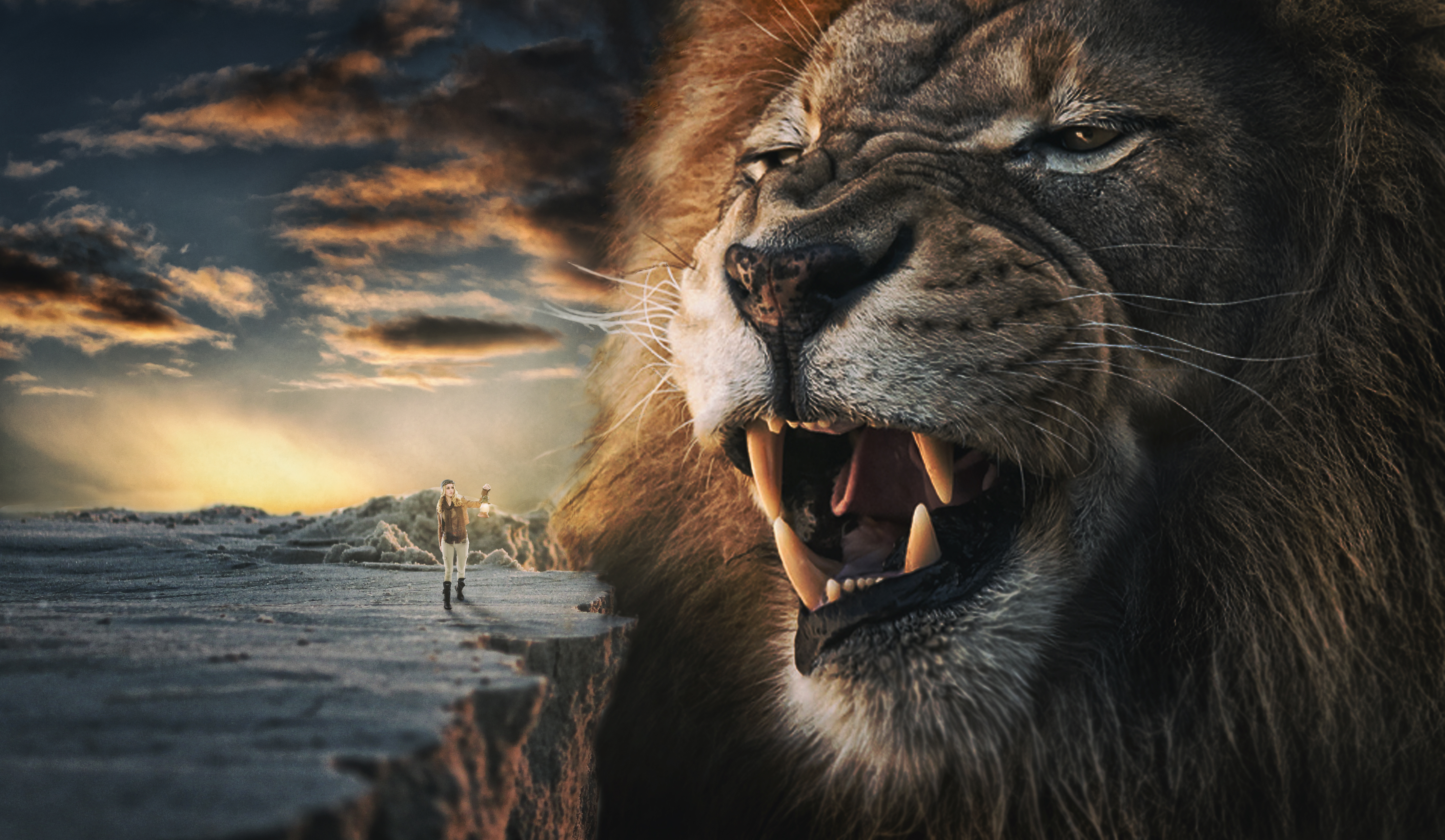 Narnia, aslan roaring HD wallpaper