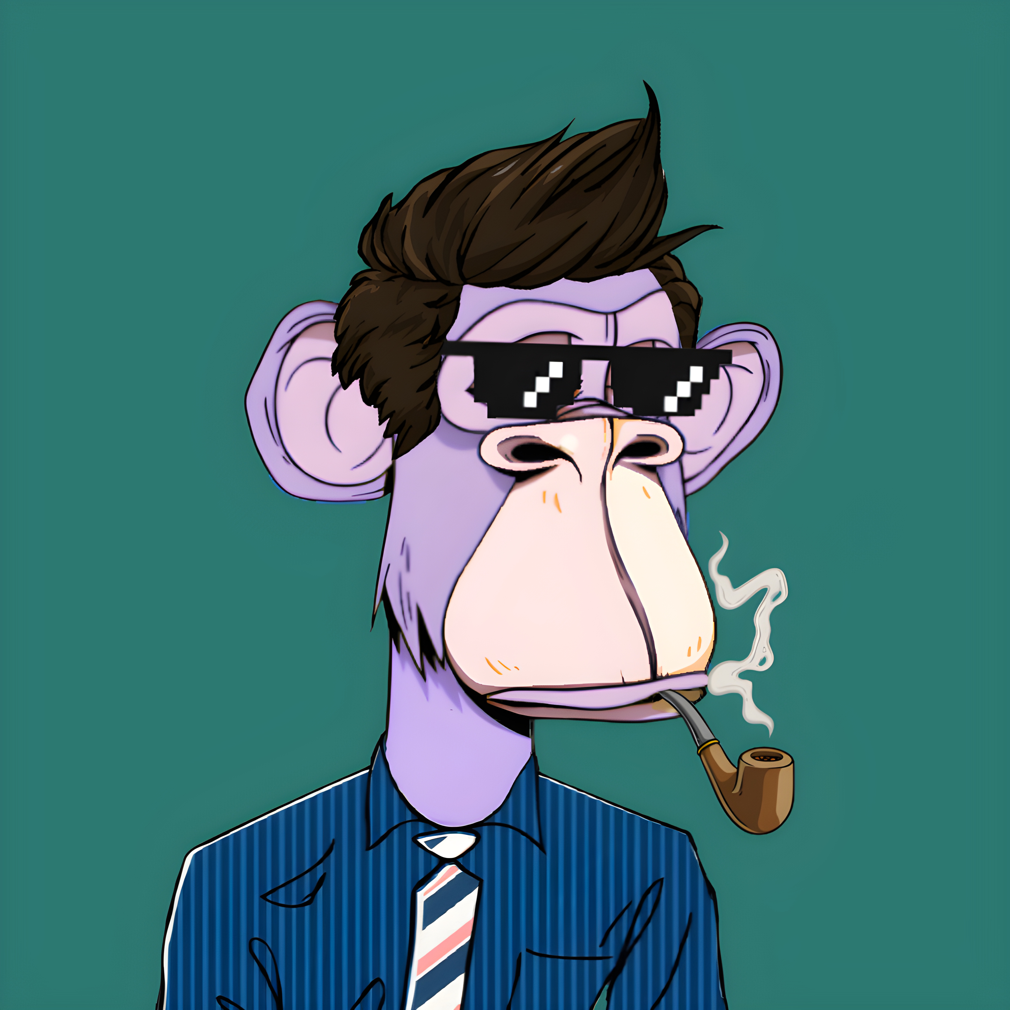 Bored Ape Purple With Cigar image