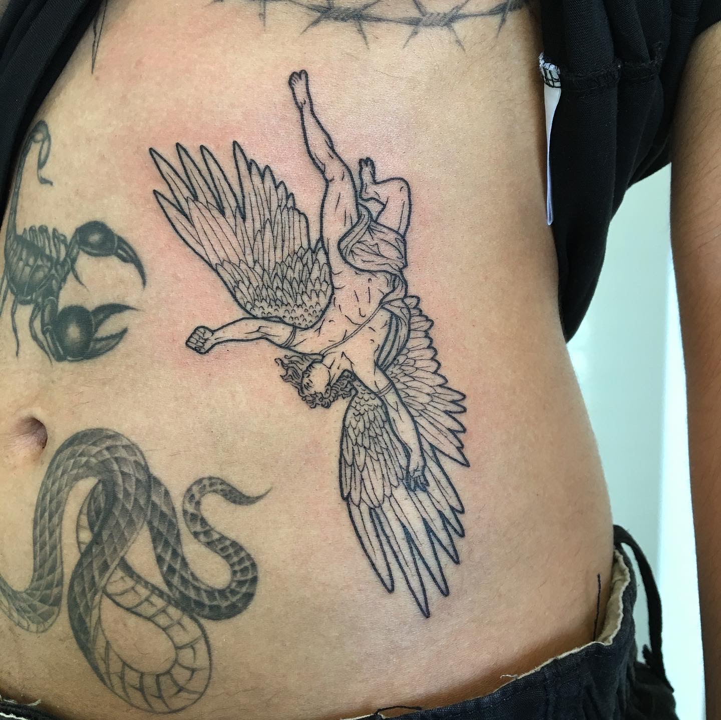 Tattoo uploaded by Ian Galicia  A falling Icarus  Tattoodo