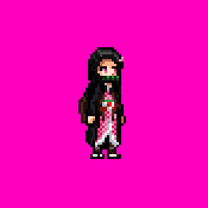 Tanjiro and nezuko pixel art