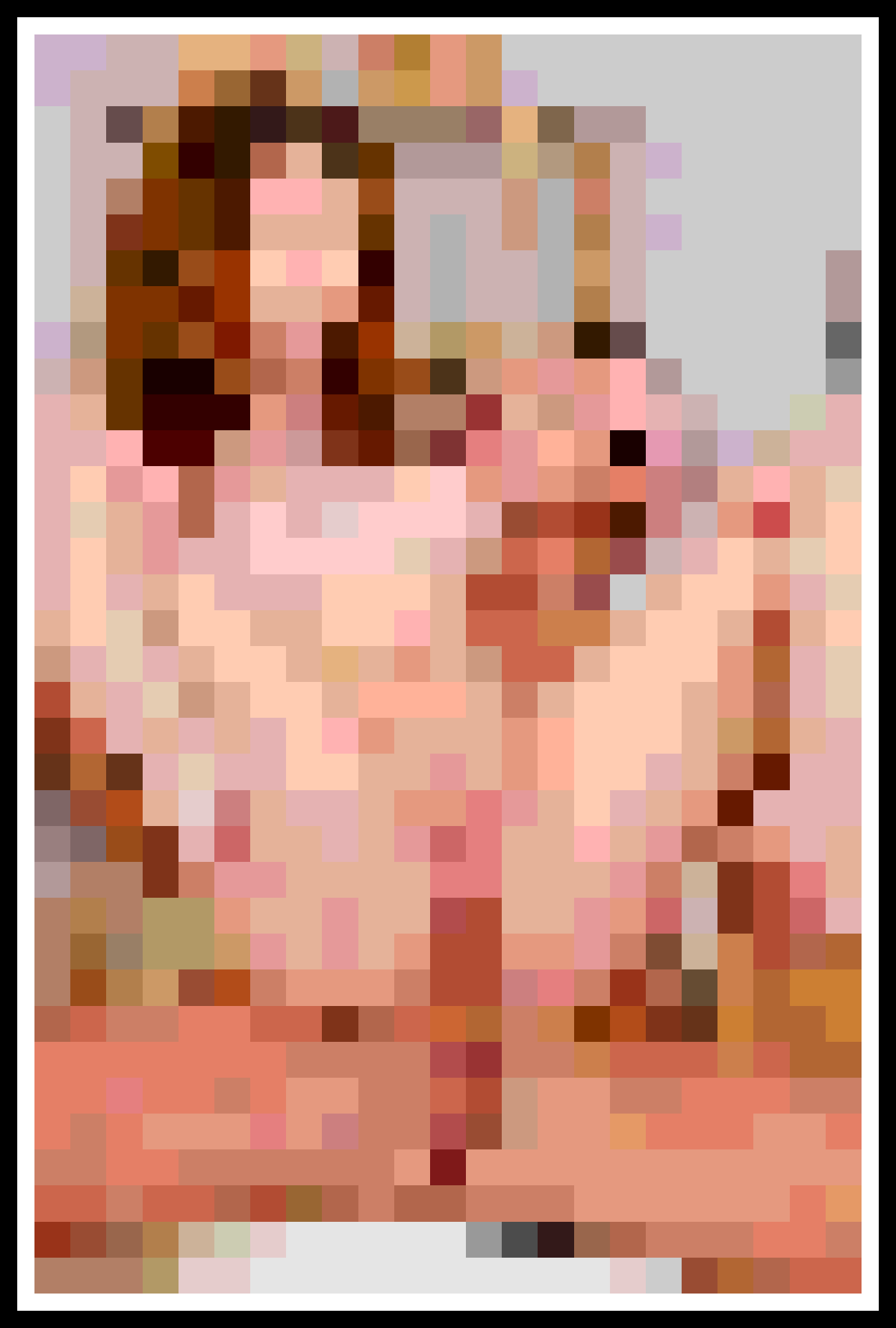 Nude Pinup Model Pixel Art