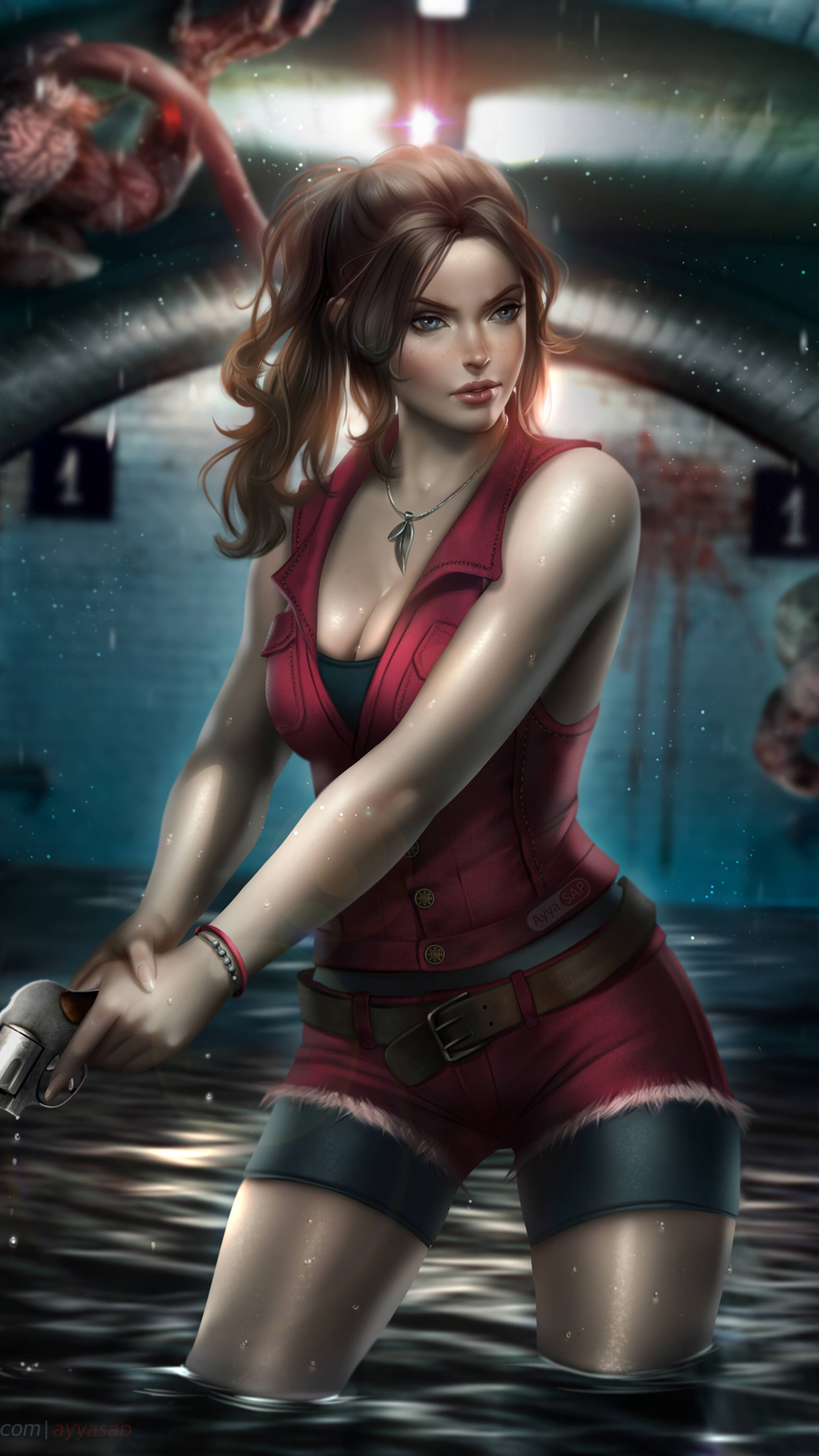 Claire redfield, high resolution, detailed digital art, realistic