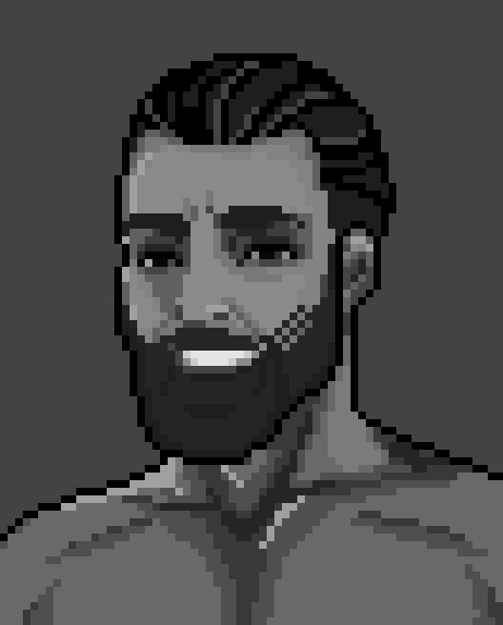 Giga-chad pixel art em 2023  Arte em pixels, Fotos engraçadas para perfil,  Personagens de anime