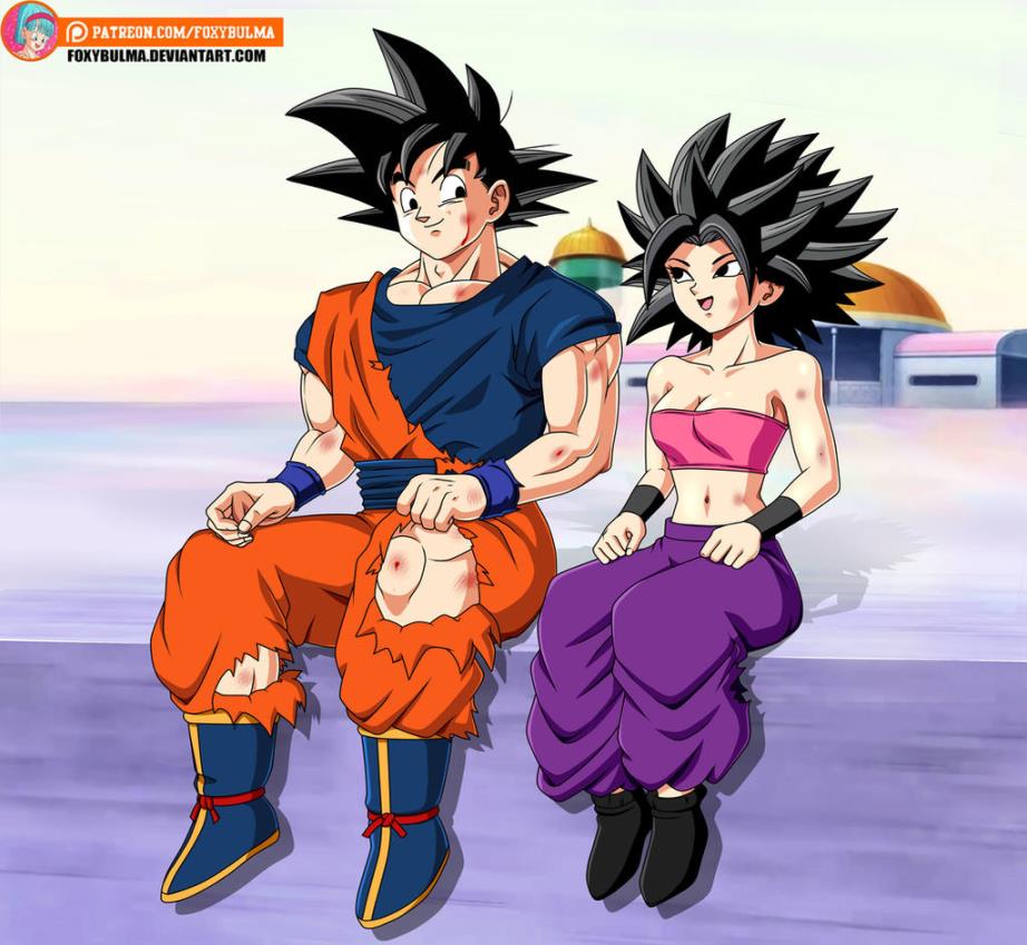 Goku and Caulifla after training - Dragon Ball Z Gallery | OpenSea