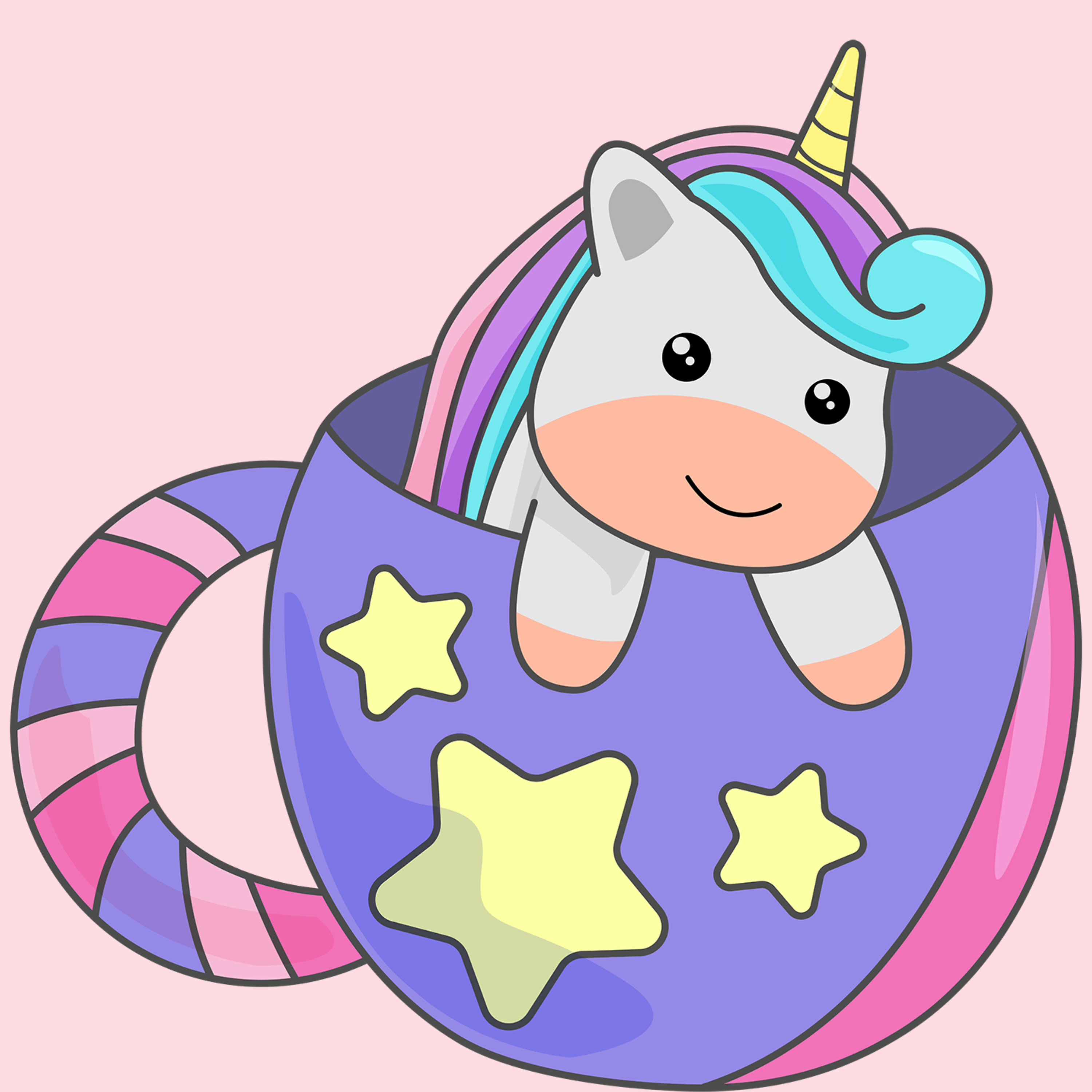 Unicorn of pink background - Collection | OpenSea