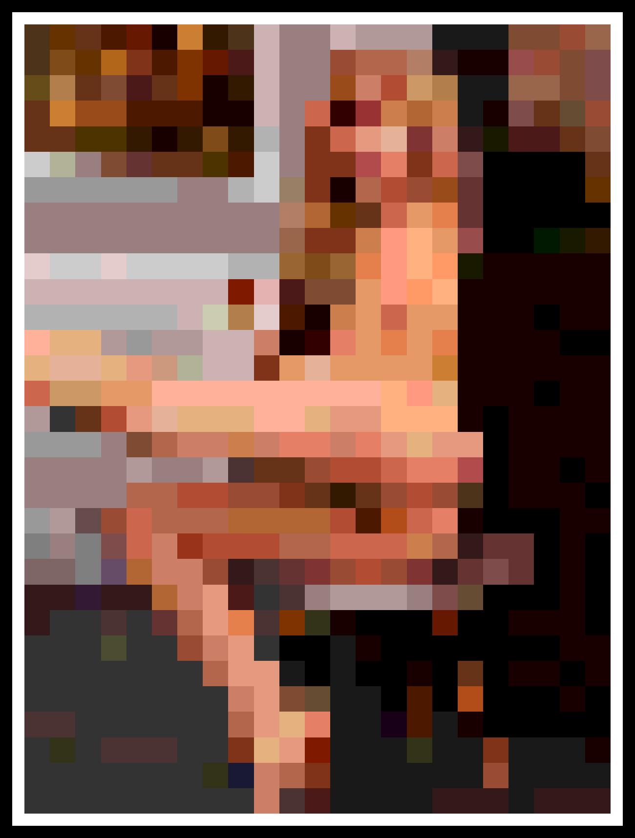 Nude Pinup Model Pixel Art image