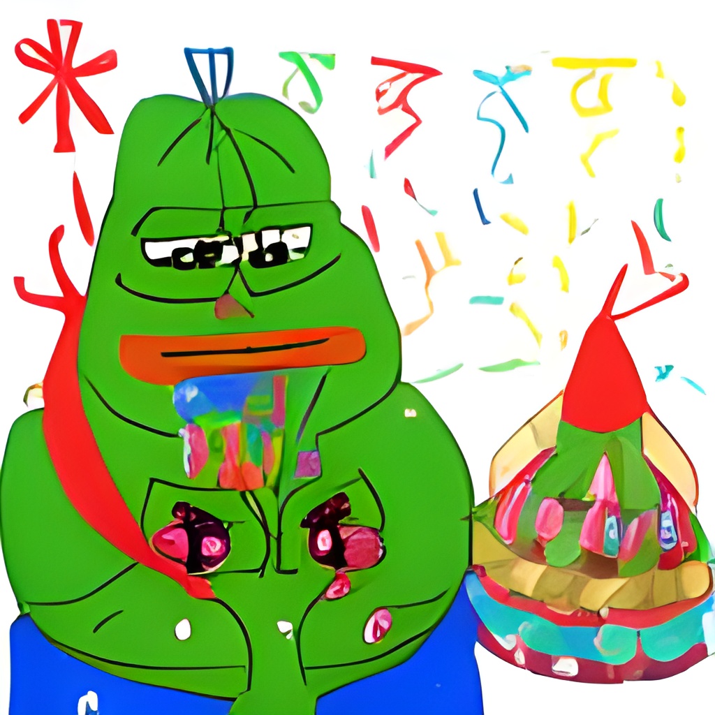 Birthday Pepe 58 - Neural Frens: 1 Year Anniversary | OpenSea