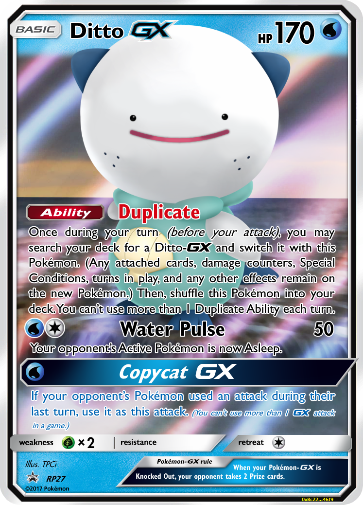 Ditto GX pokemon card