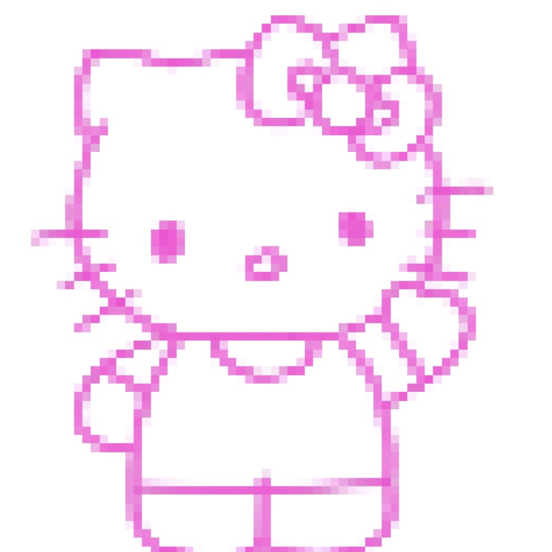 hello kitty originel draw pixel - kitty-manga/gaming pixel version