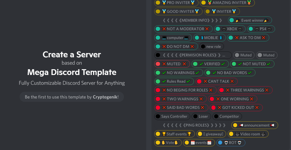 Discord Server Templates, Discord Template List