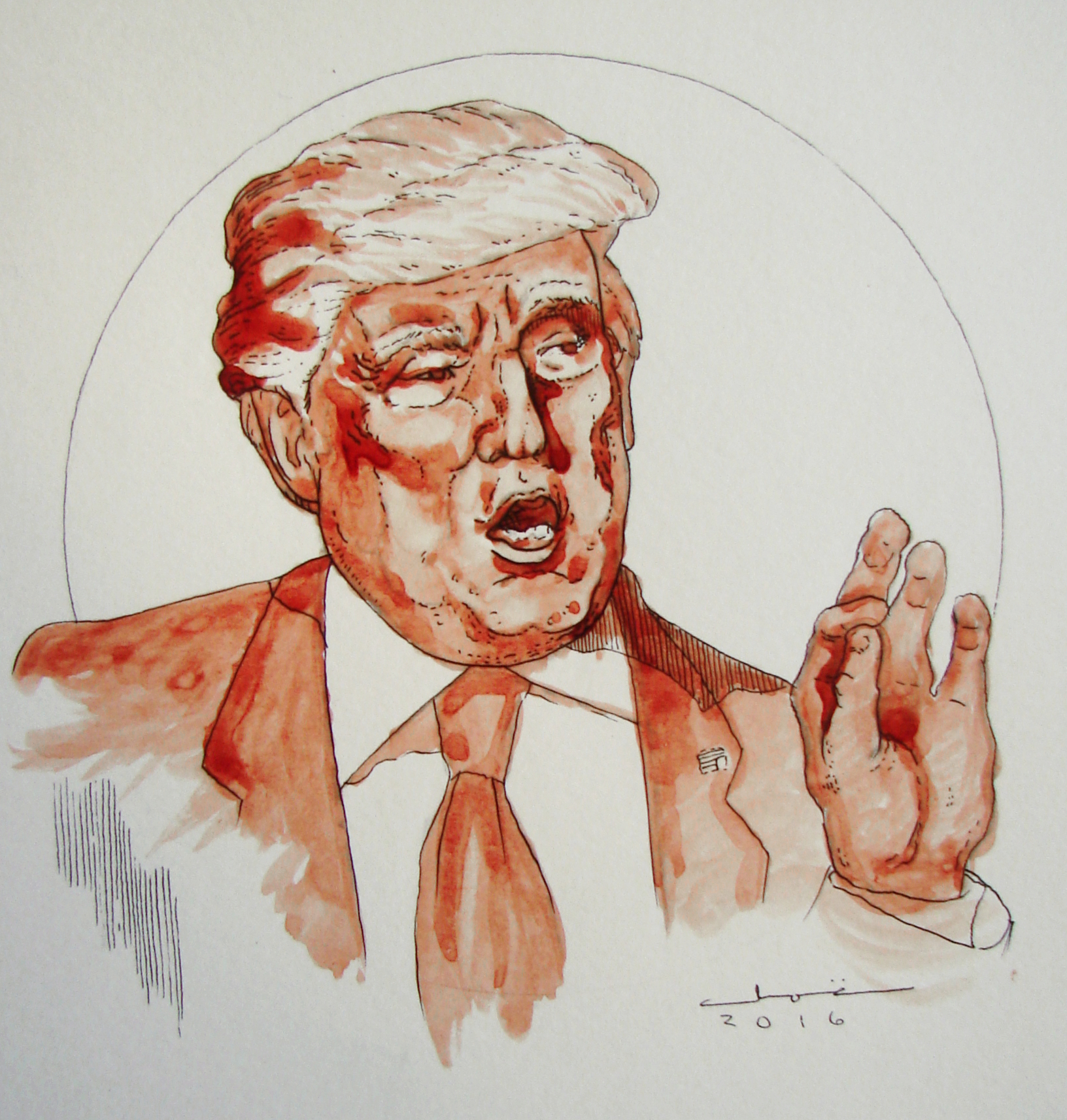 Donald Trump painted in menstrual blood Donald Trump s Art