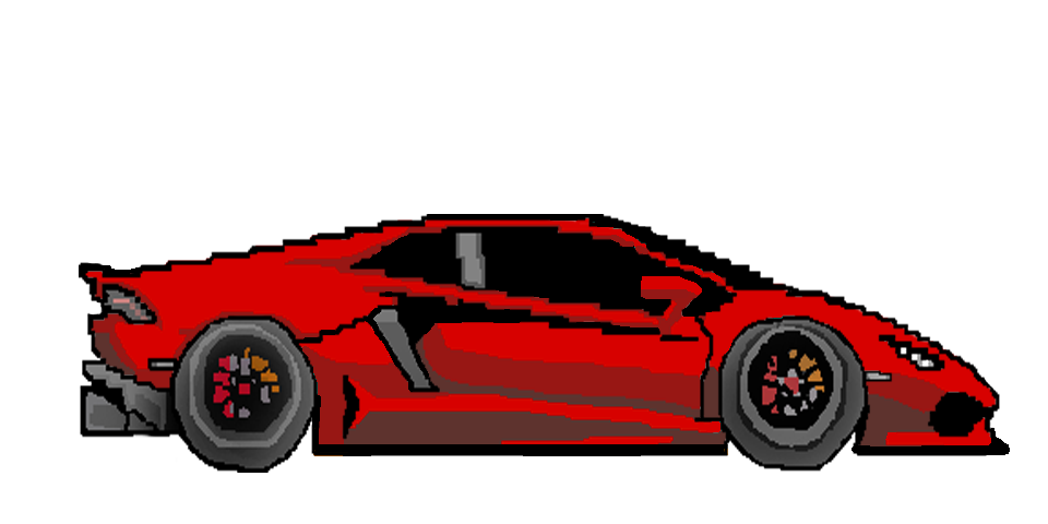 Pixel Rosso Mars Lamborghini Huracán - Pixel Lambo Collection | OpenSea