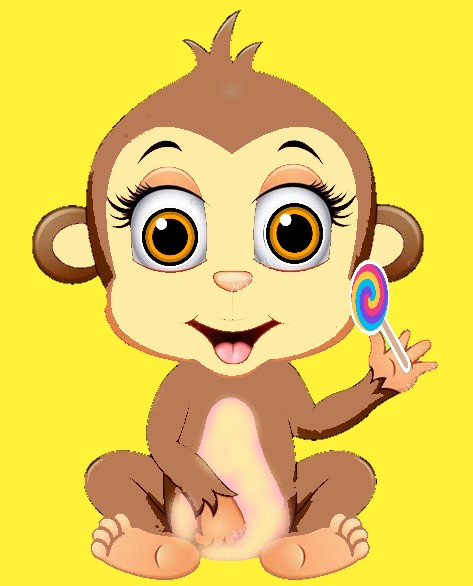 Baby monkey #0002 - Paint 3D My original design collection | OpenSea