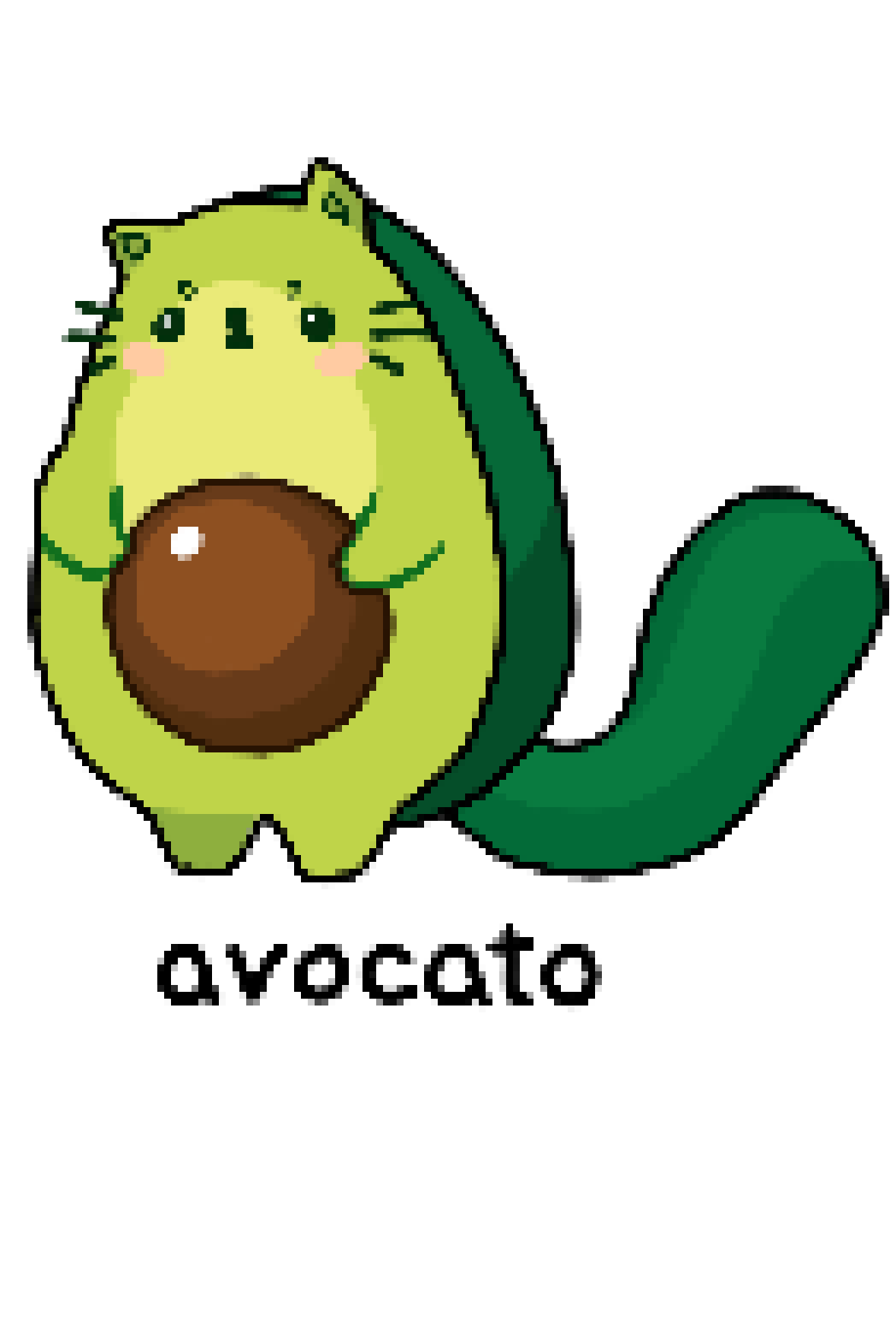 Avocato Pixel Art - Kawaii Pixel Art Collection | OpenSea