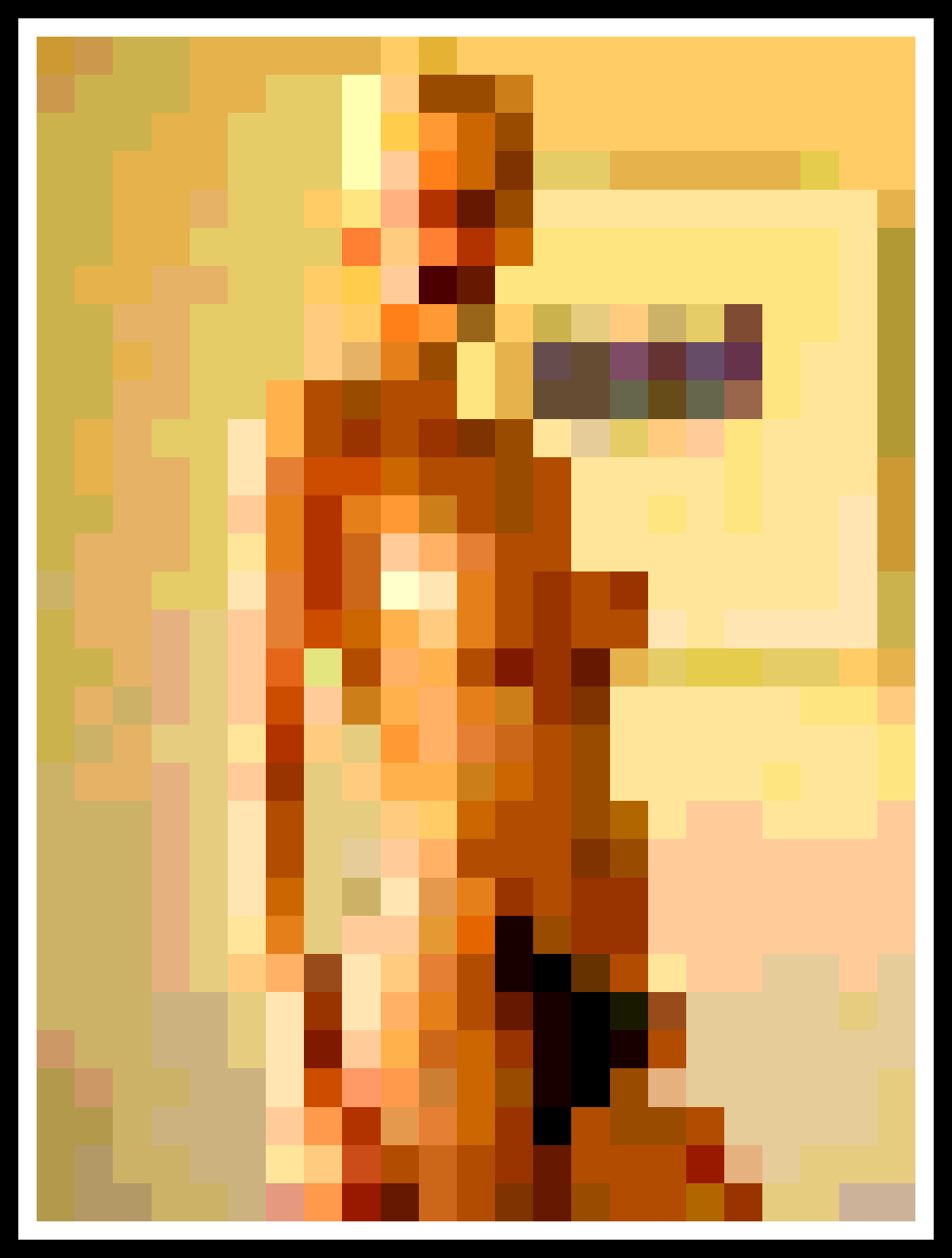 Nude Pinup Model Pixel Art picture image