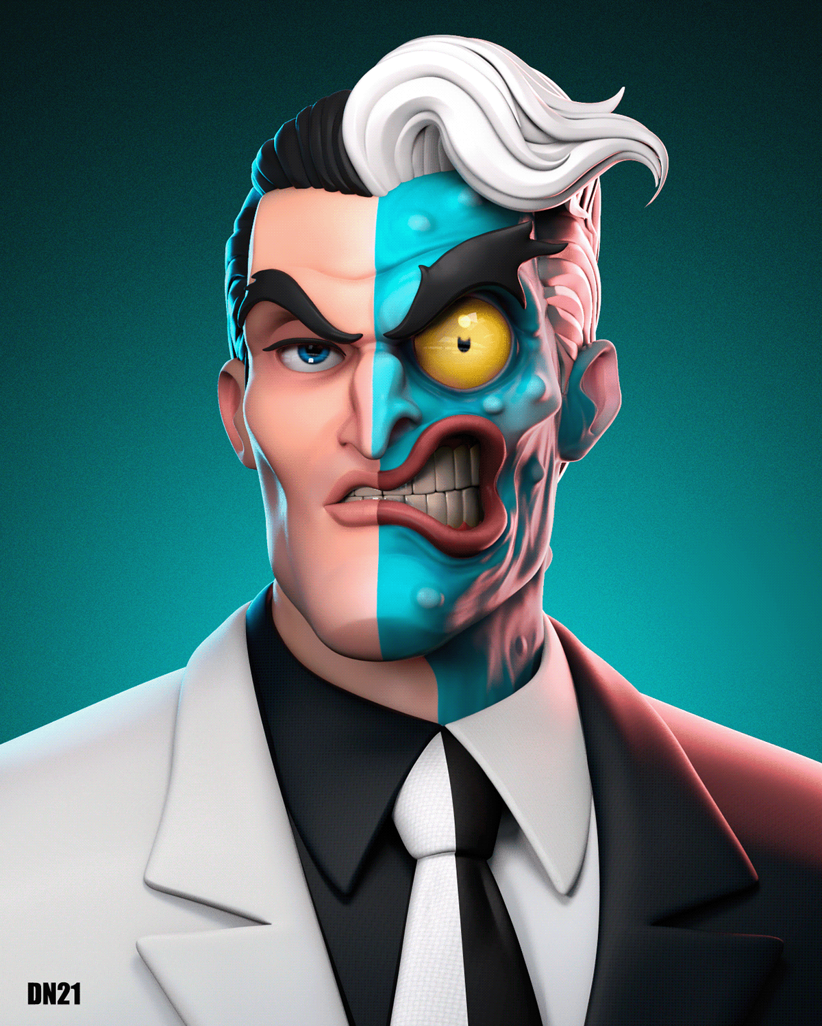 two face animated