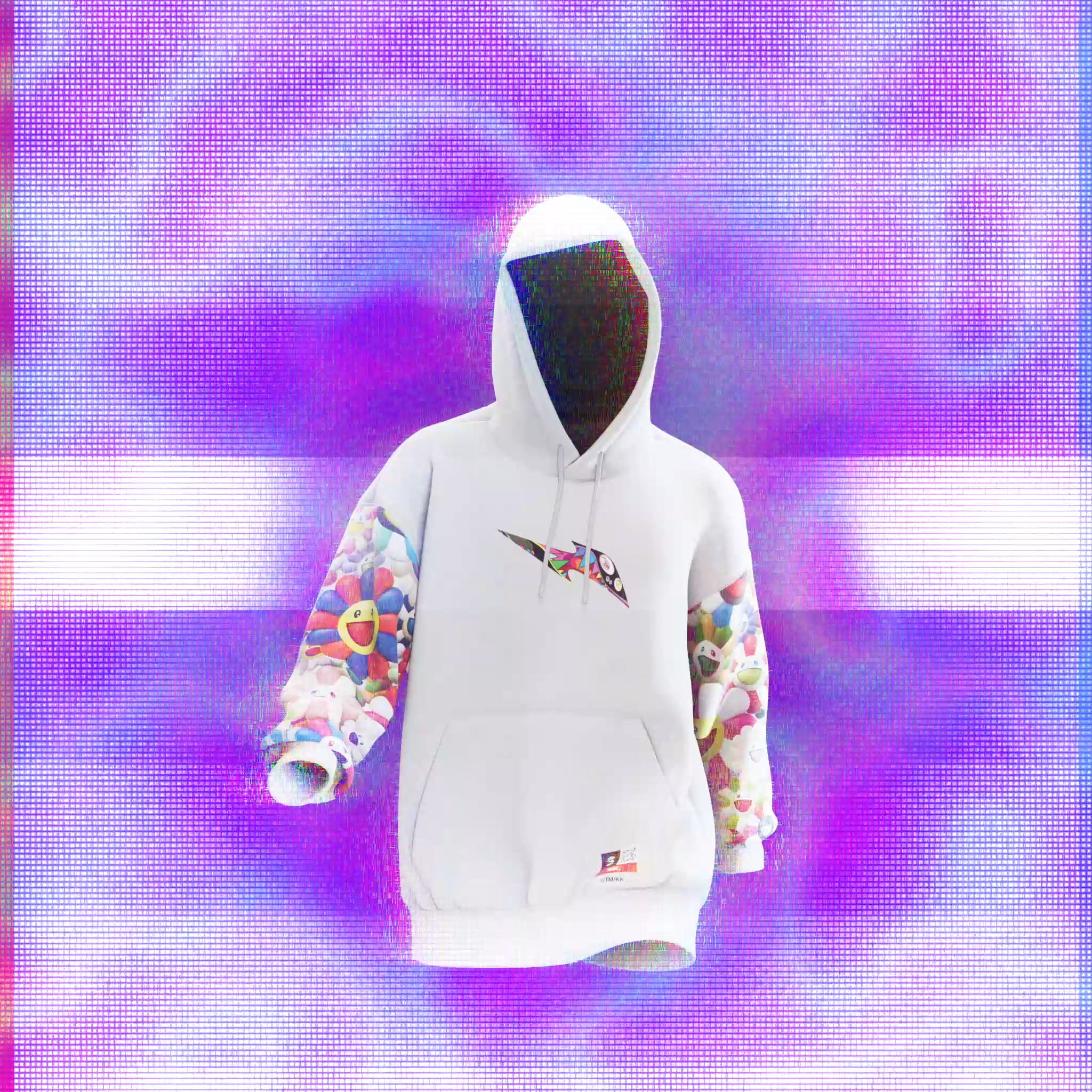 RTFKT Clonex Murakami Drip Hoodie White/Multi