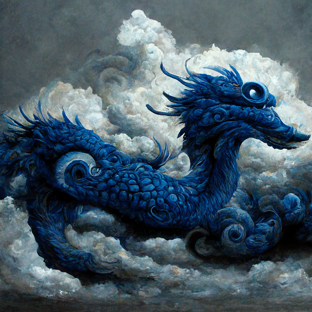 Cloud Chinese Blue Dragon - Collection | OpenSea