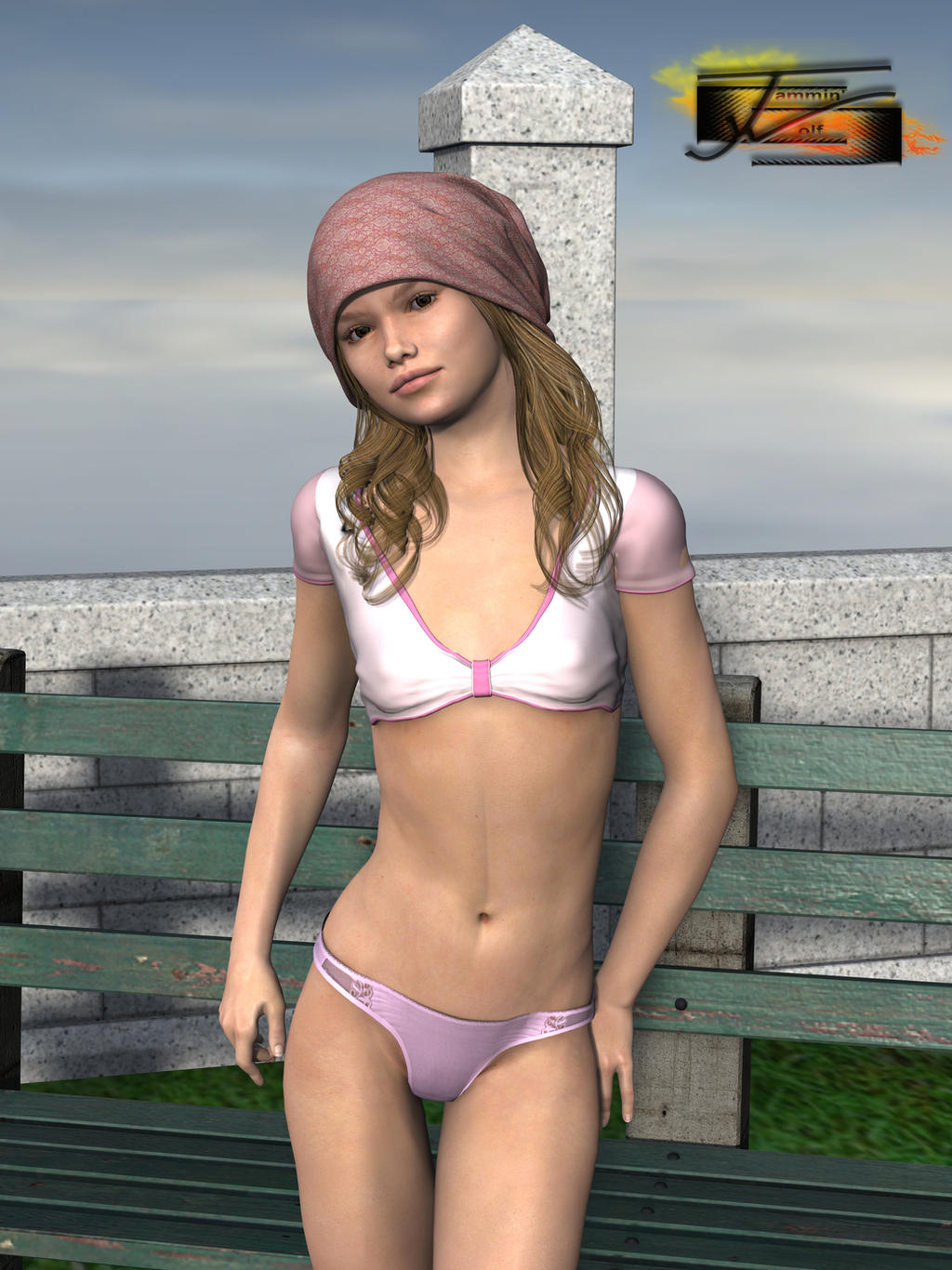 1024px x 1366px - Sexy, cool chick at the park - 3D Girls Gallery | OpenSea