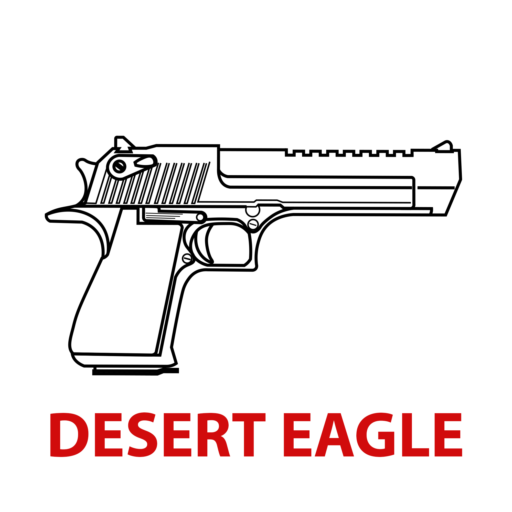 desert eagle outline