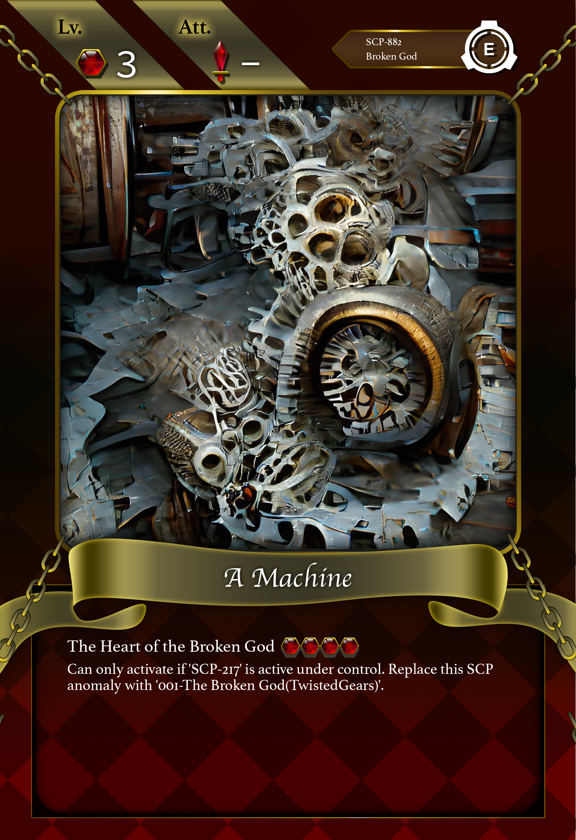 SCP-882] A Machine - SCP: End of Magic - Official Card Game