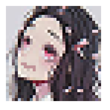 32x32 pixel art of an anime character