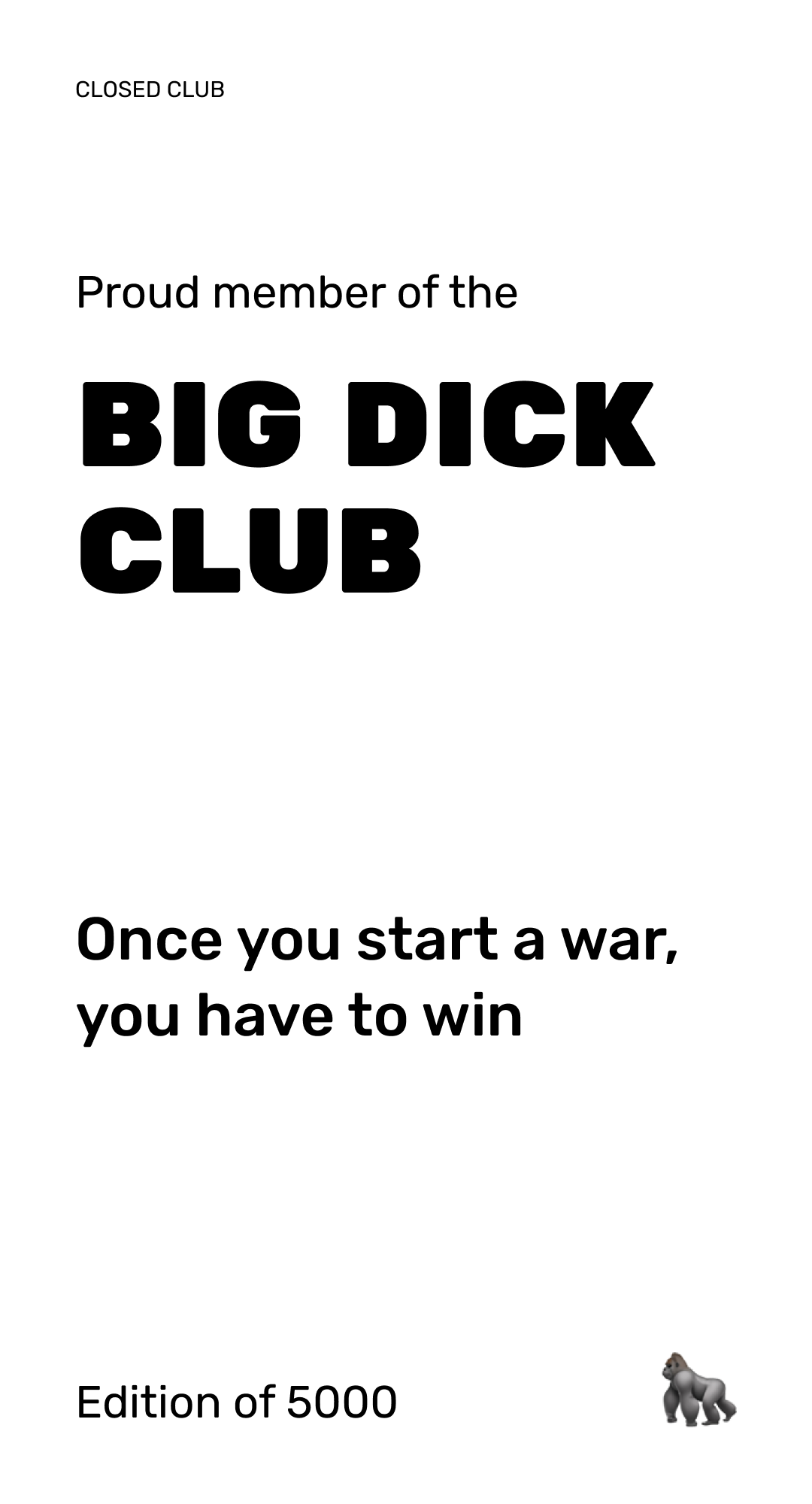 5000 - Big Dick Club | OpenSea