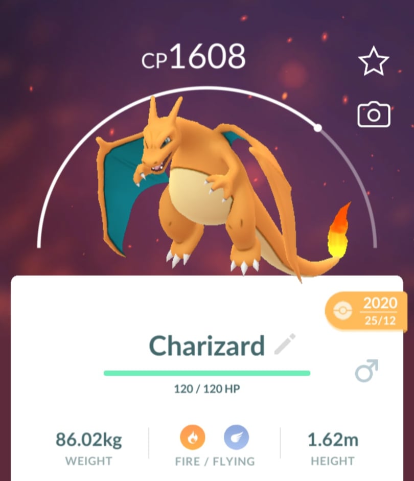 Charizard Cp 1608 Pokemon Go Top Rare The Pokego Store Opensea