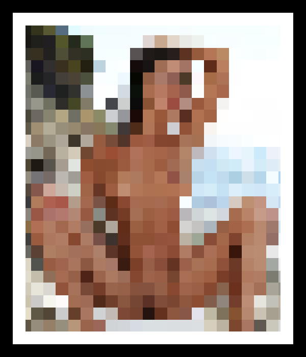 Nude Pinup Model Pixel Art 7