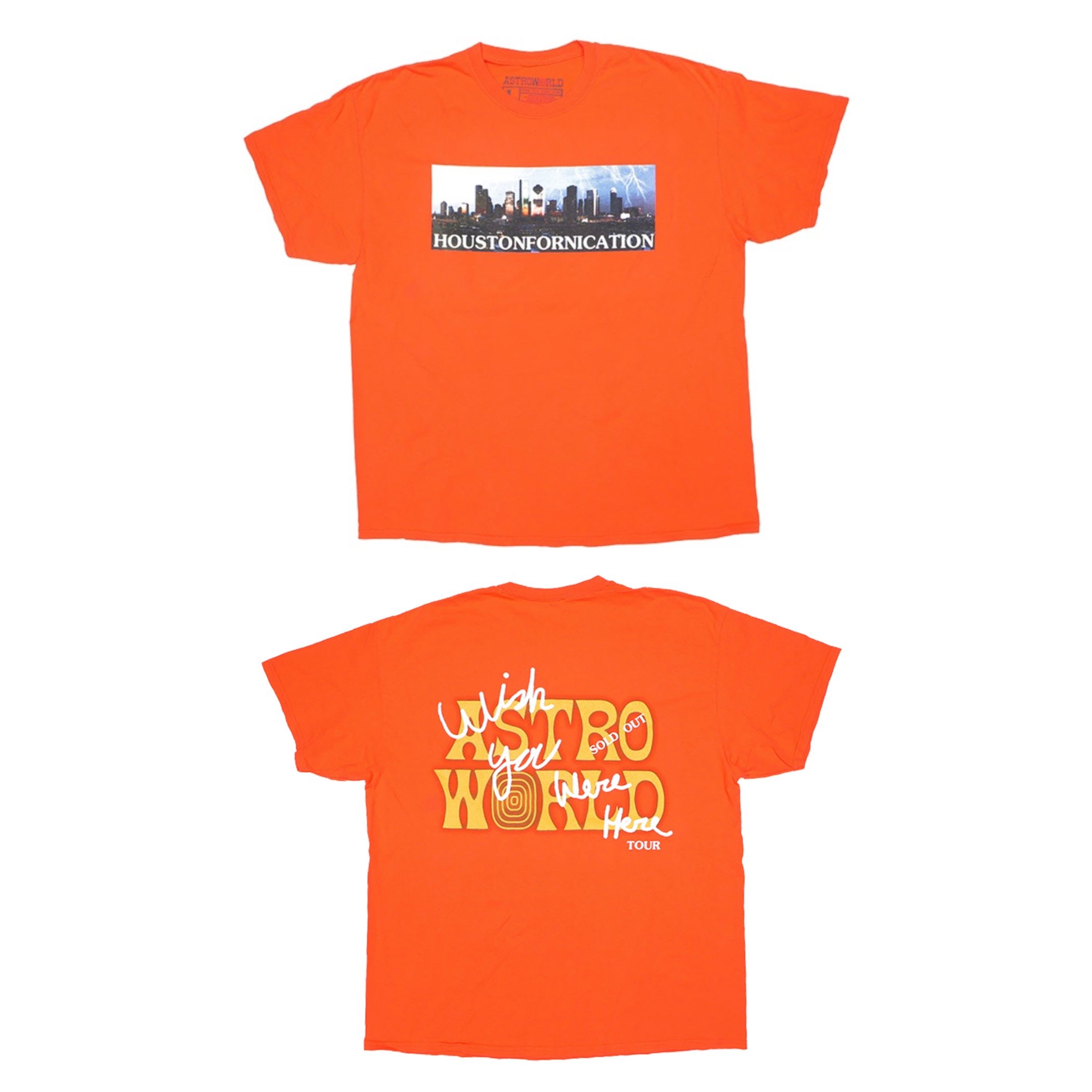 Travis Scott Astroworld Houston Exclusive T-Shirt Orange