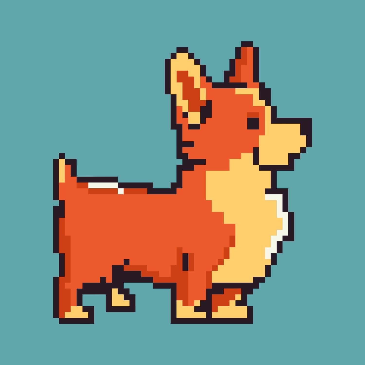 Cute Pixelated Corgi #7 - PIXELATED CORGIS