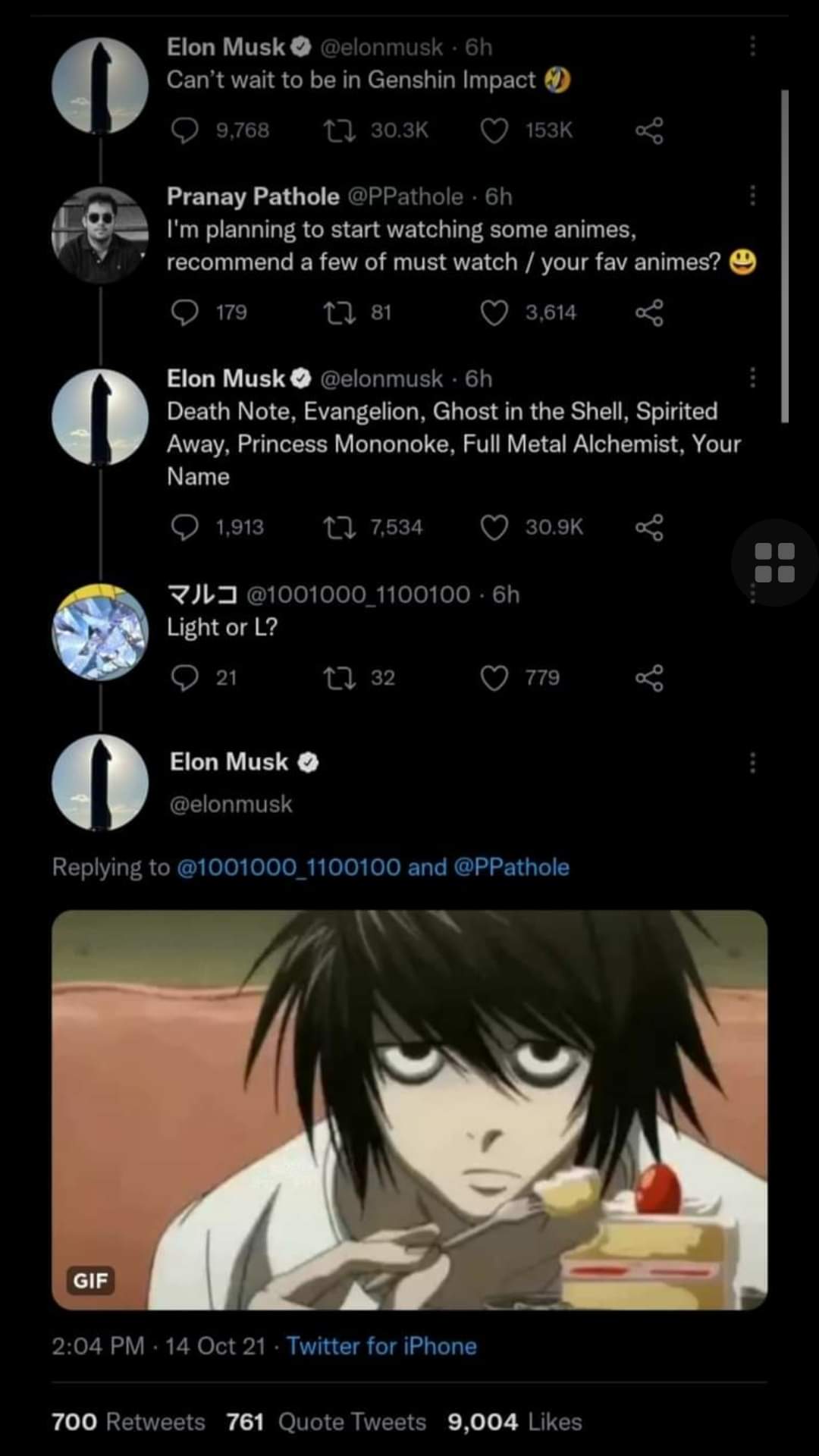 Top 10 Anime Mentioned By Elon Musk on Twitter - Animesoulking