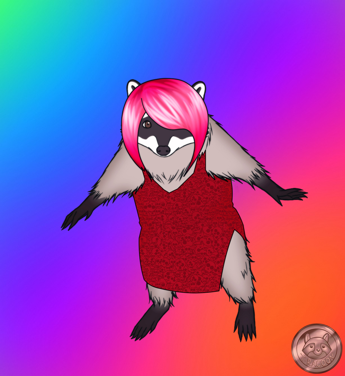 T pose Racoon Meme NFT - Collection