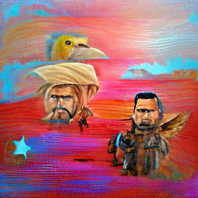 The Good the Bad and the Ugly AI Acrylic Art PhelanVoin s AI