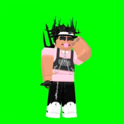 Roblox character “green screen”