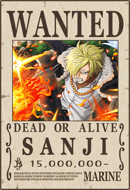 Sanji #1 - One Piece Wanted Posters Collection