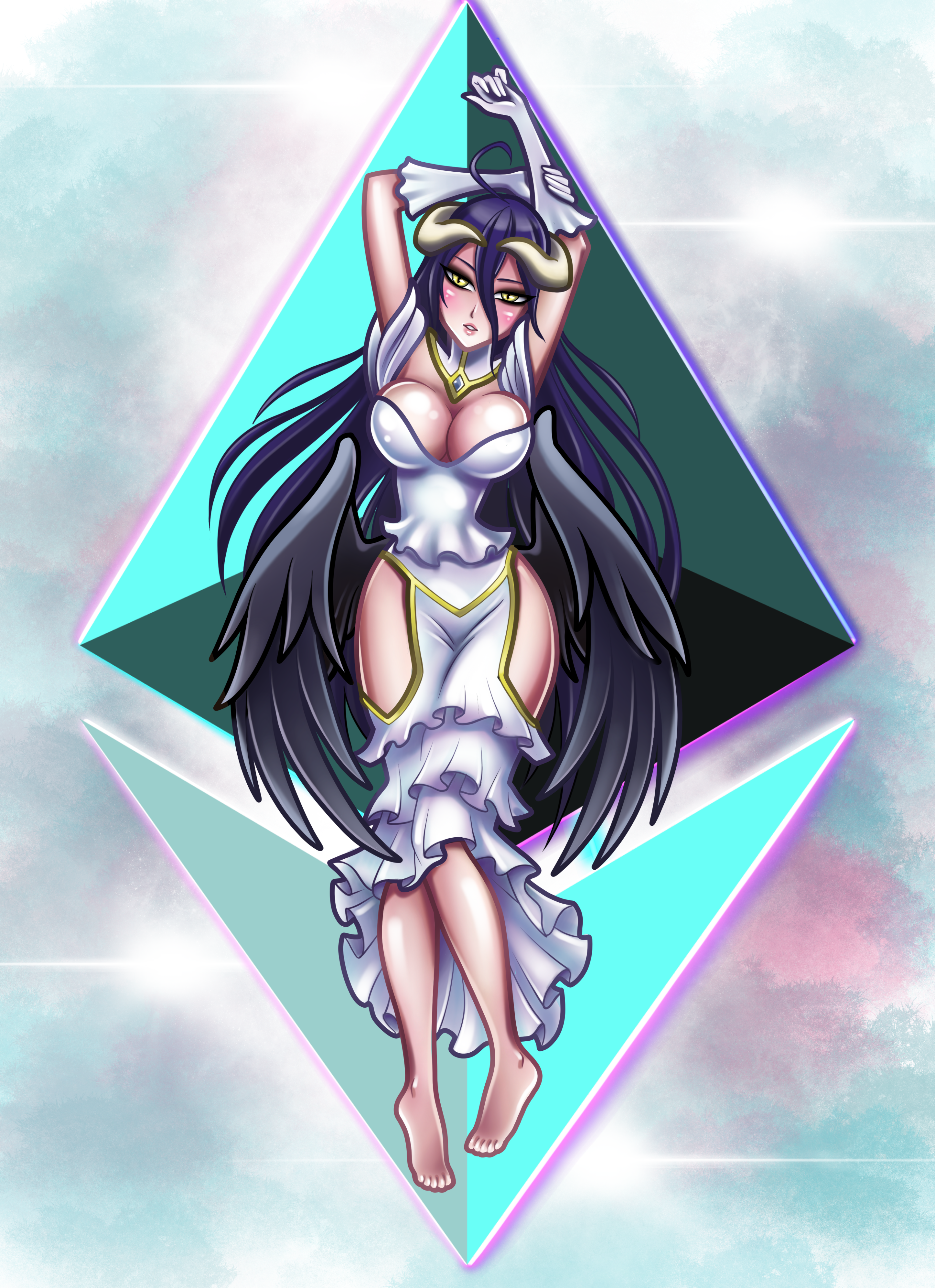 Albedo Overlord Ethereum Anime sexy Art - My New Arts | OpenSea