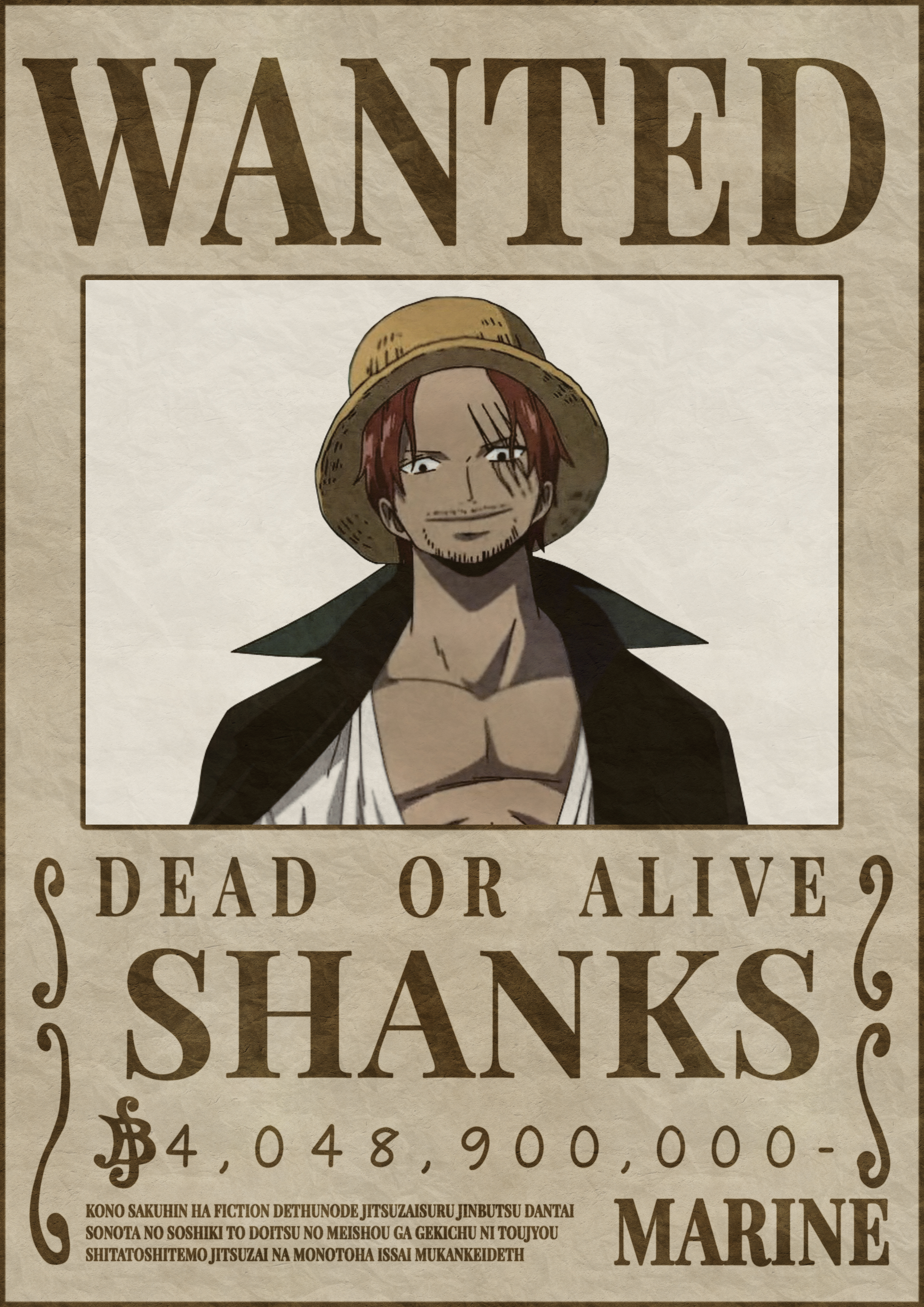 WANTED - Shanks - One Piece - One Piece - Wanted | OpenSea