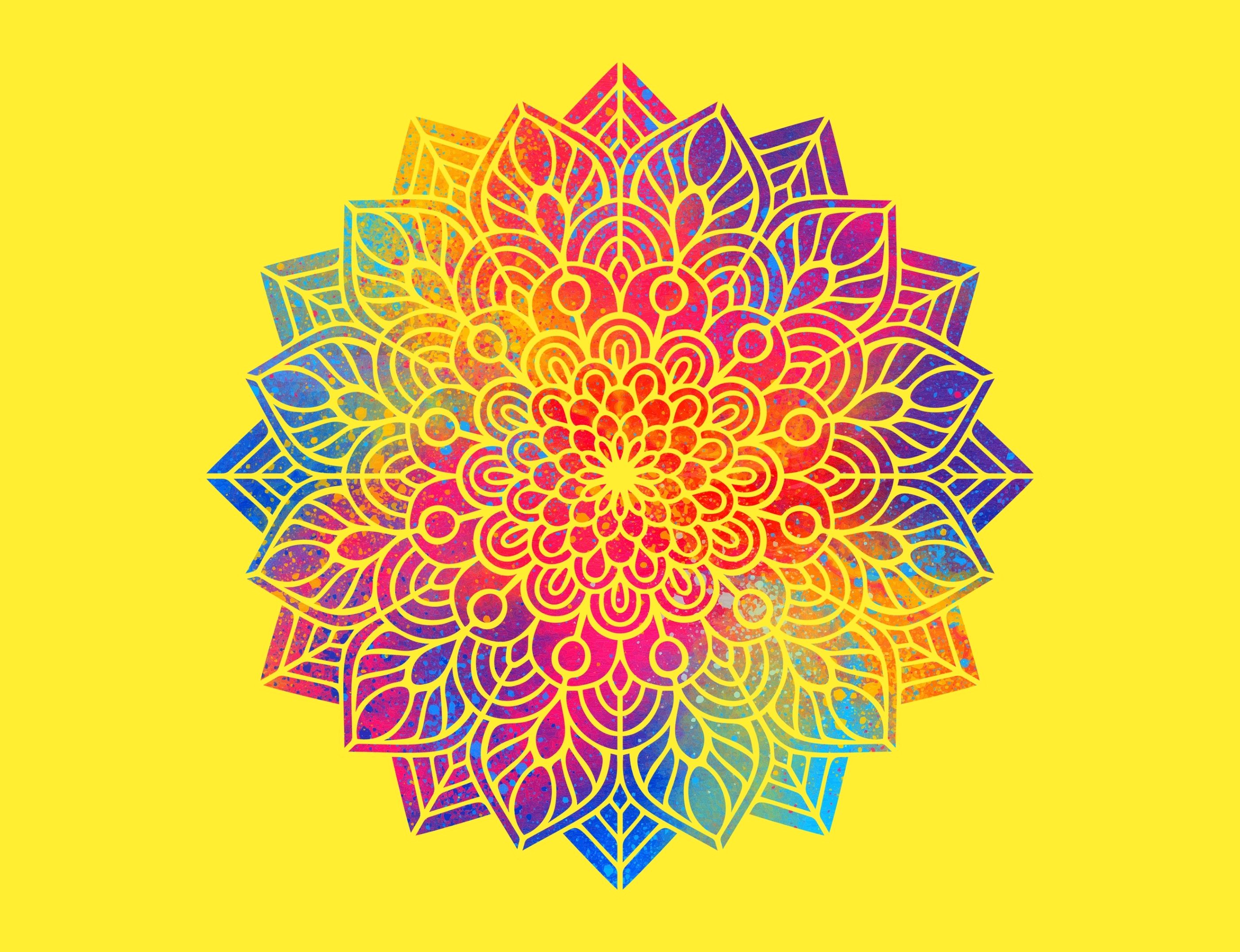 Sun & Moon Ray Mandala (Mashup) Tights - Electro Threads