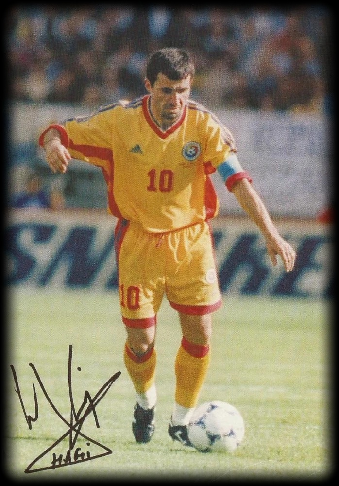 At Auction: Gheorghe Hagi signed Romanian Footballer colour photo. 12 x 8  Inch. Good condition. All autographs