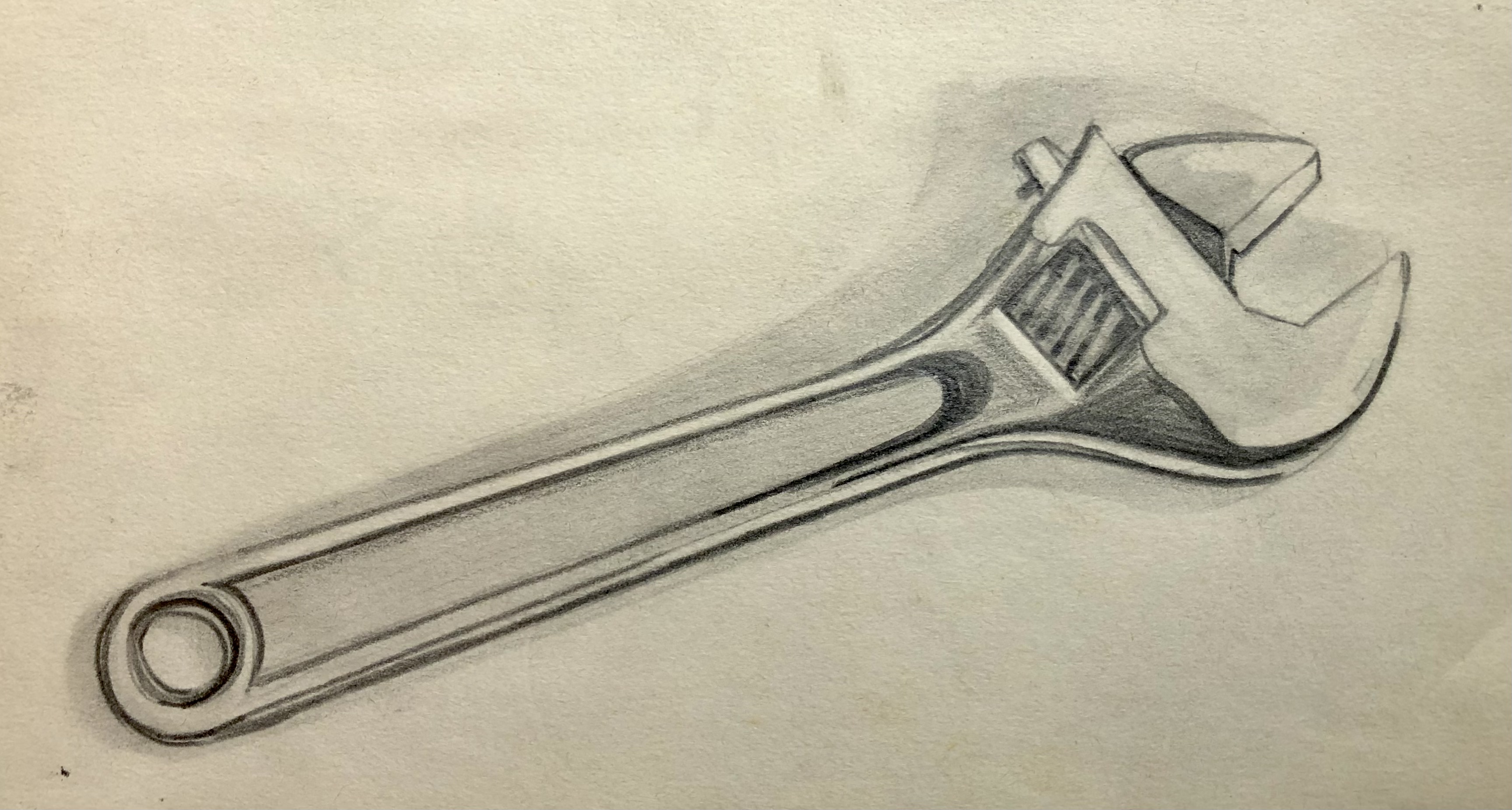 wrench sketch drawing