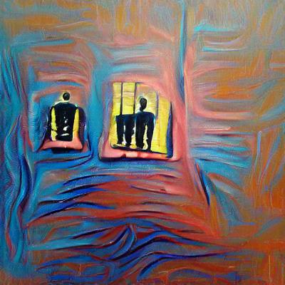Woman In Chains One Acrylic Painting By Amber Robbins