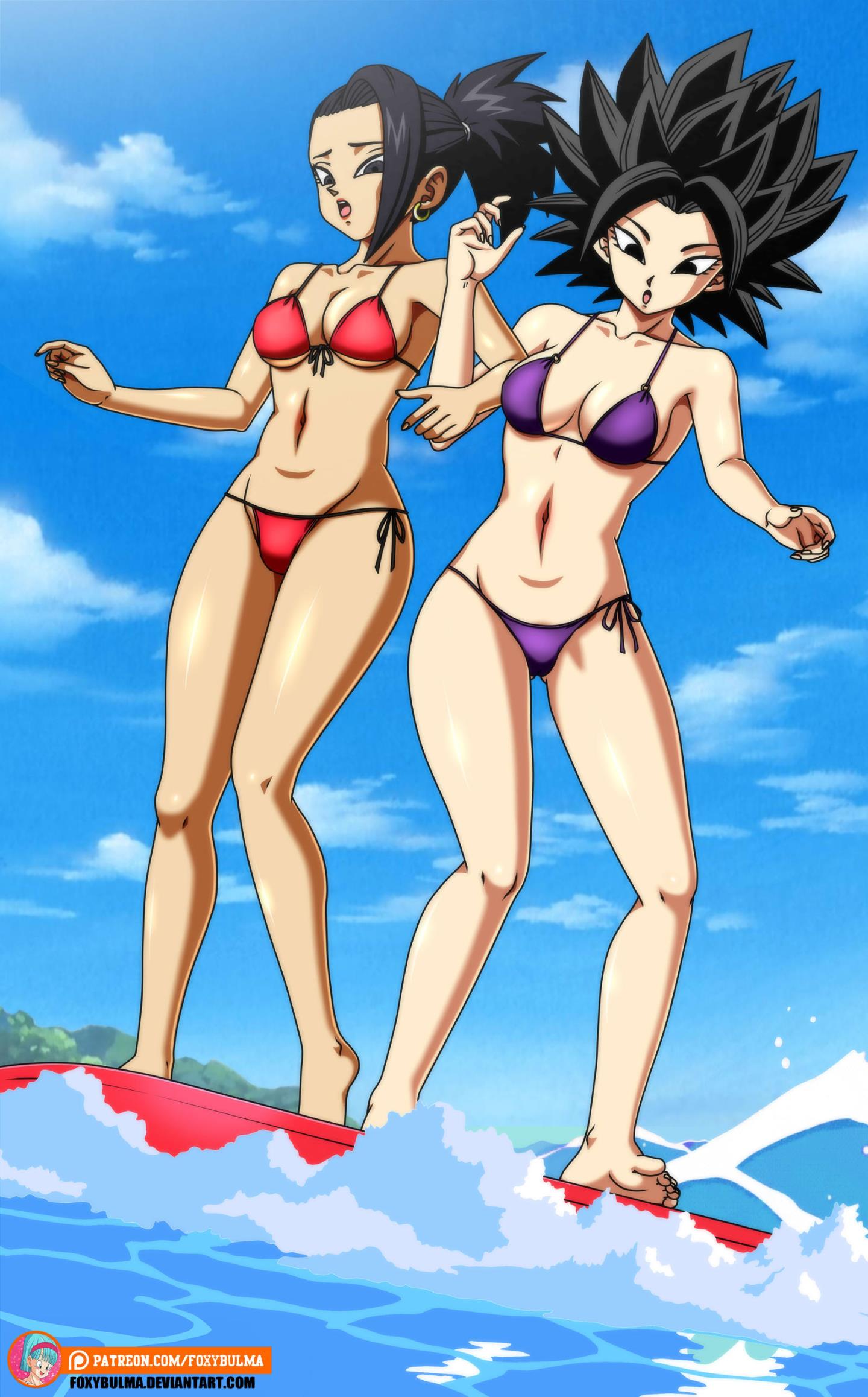 Rose Kelly Patreon Youtuber Mom - Kale and Caulifla on the beach - Dragon Ball Z Gallery | OpenSea
