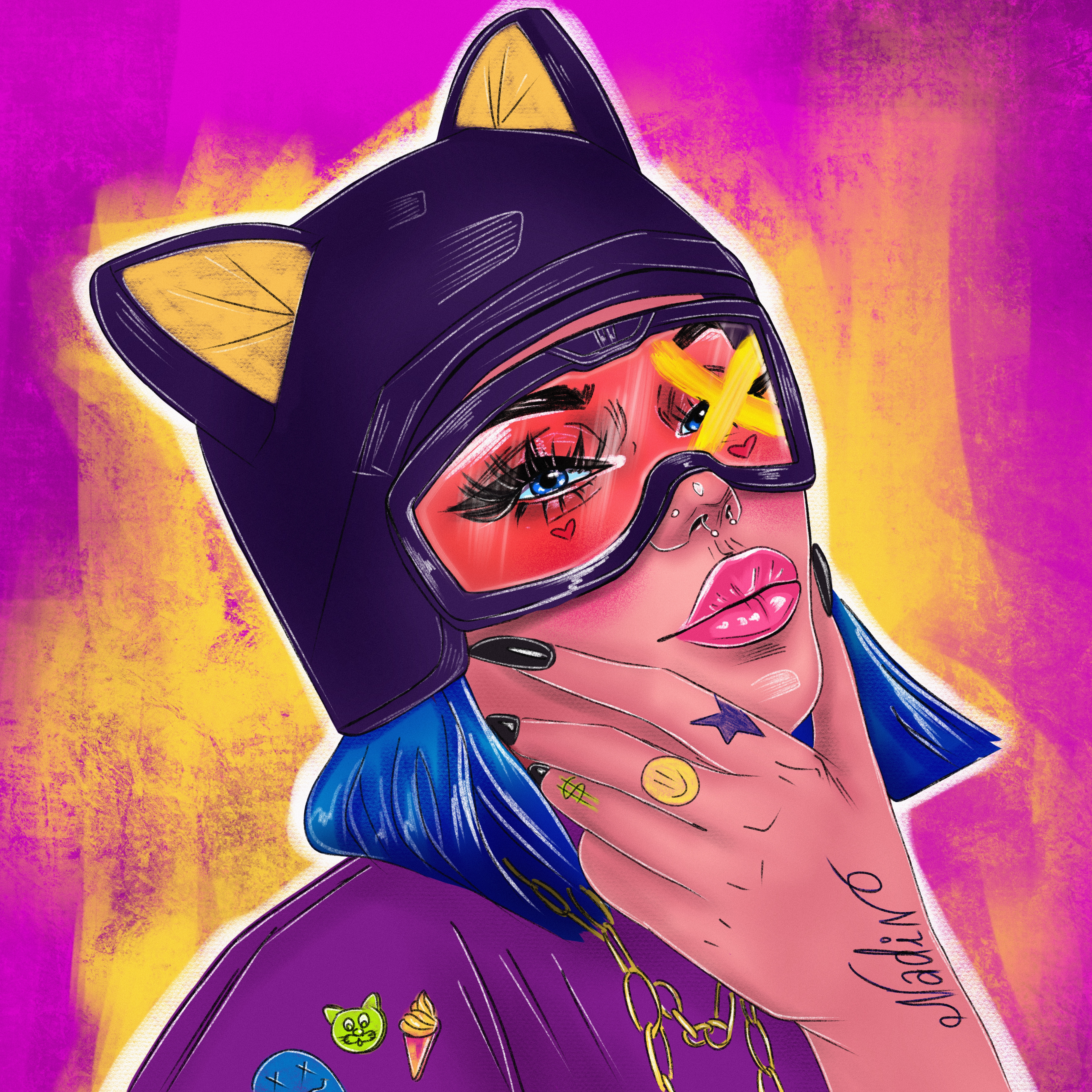Cartoon girls on Metaverse