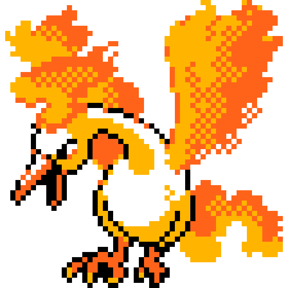 Pixilart - pokemon Moltres Pixel Art by mango10000