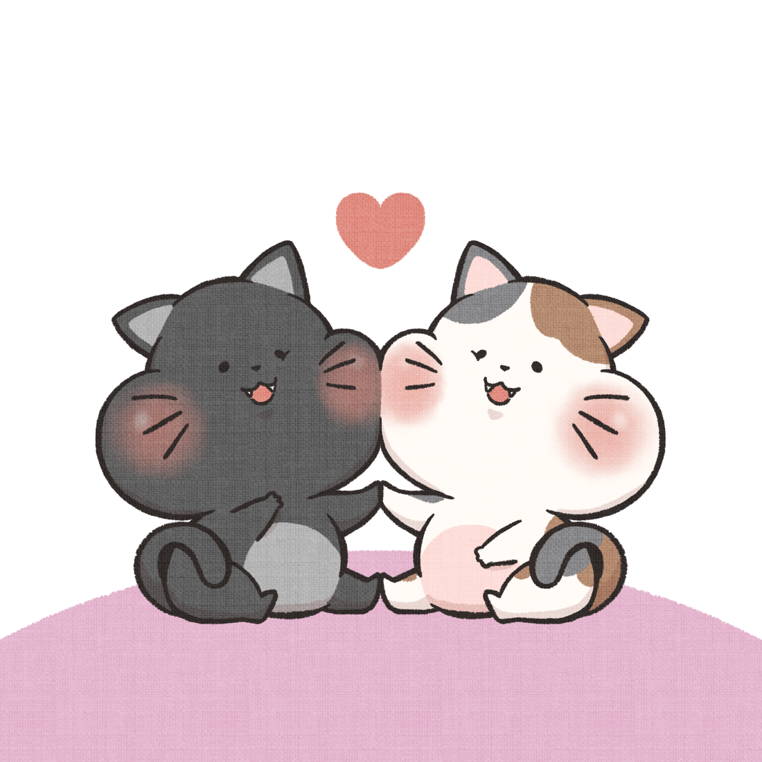 Mochi Cat Couple In Love - MOCHI ANIMALS -Main Collection- | OpenSea