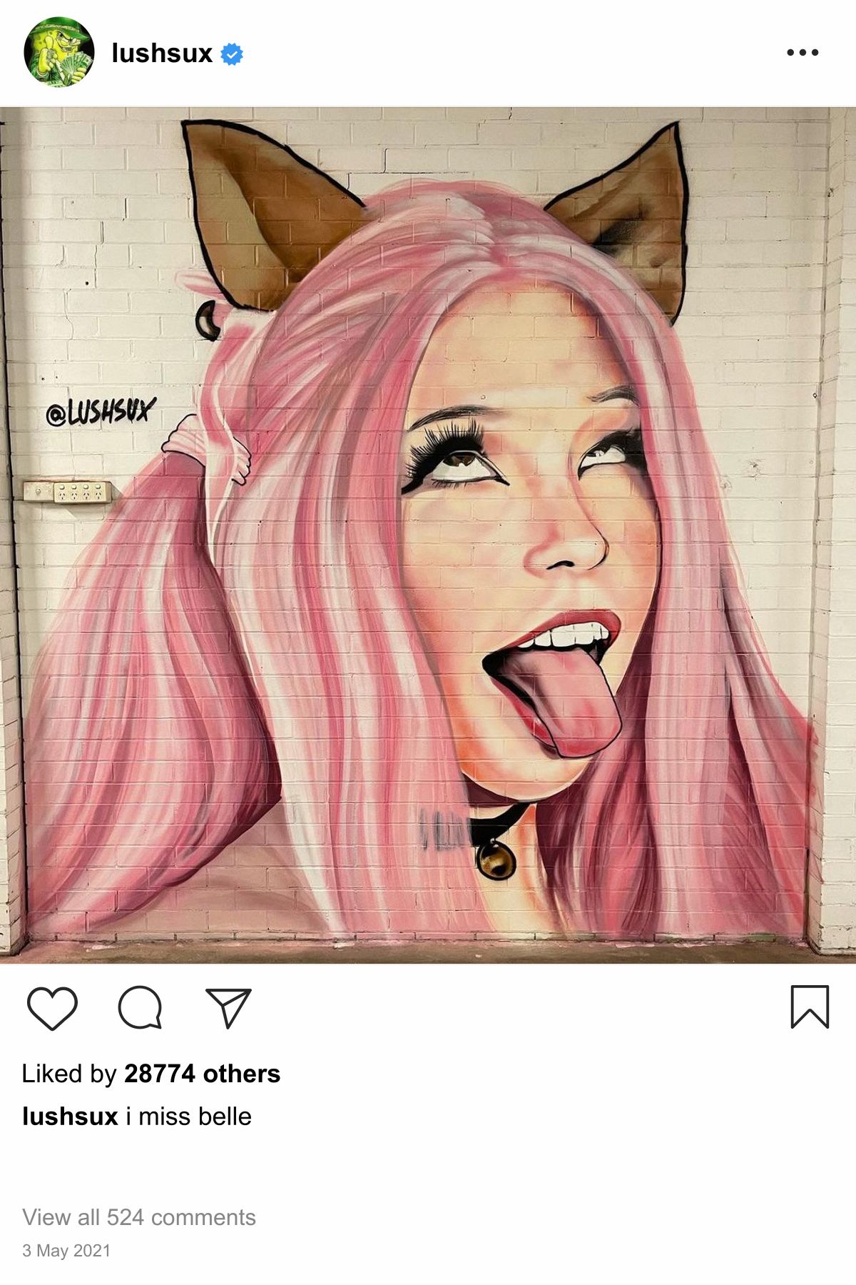 Lushsux #4315 - Mural Belle Delphine - LushSux.io | OpenSea