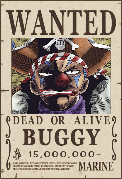 One Piece Posters - Search Notice Baggy wanted OMS0911 - ®One