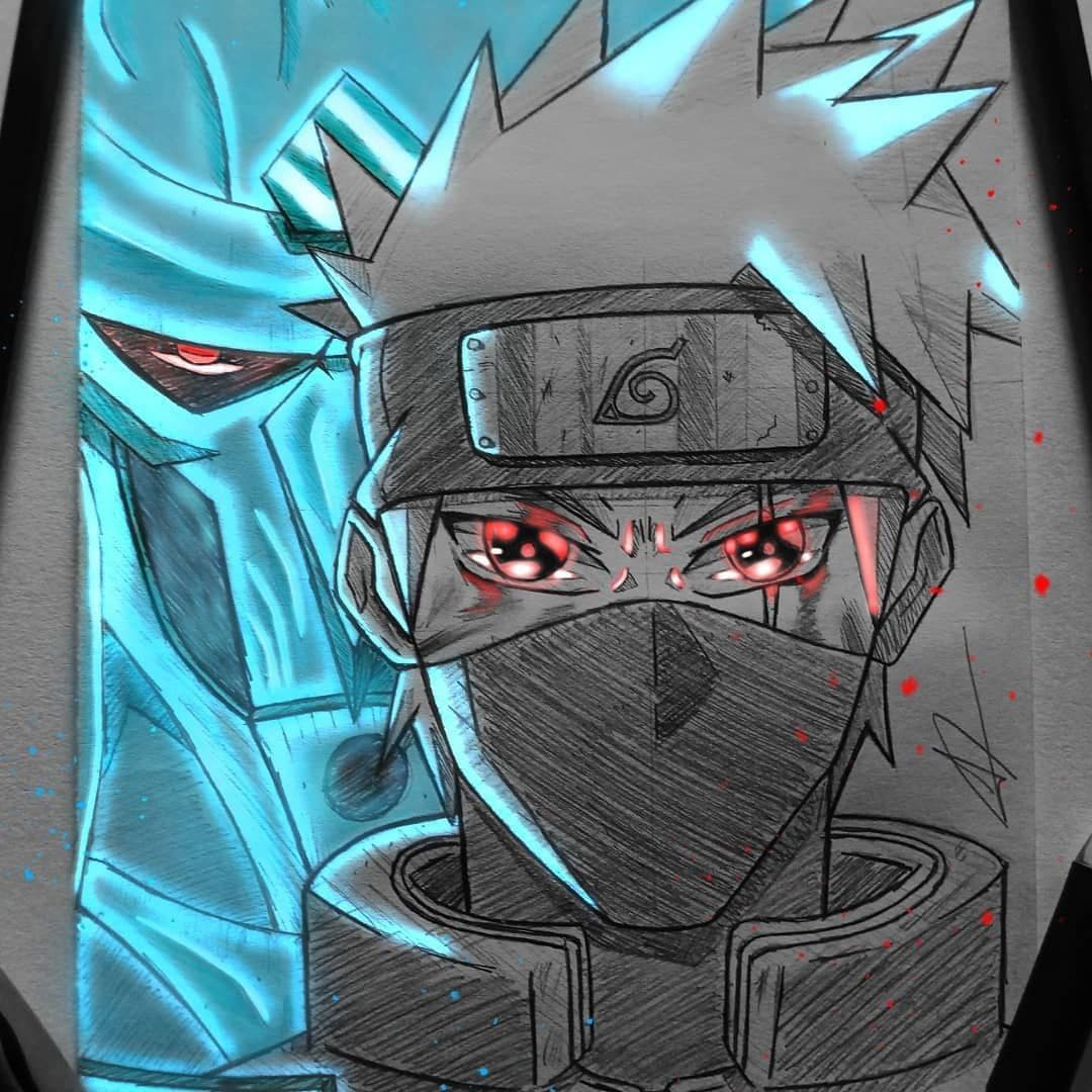 My incomplete drawing of Kakashi's Susanoo Lol Should I Continue I know  it's bad : r/Naruto